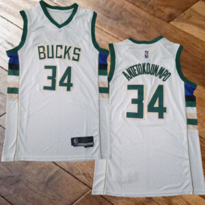 Giannis Antetokounmpo White Jersey
