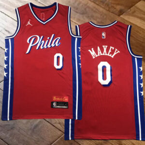 Tyrese Maxey Red Jersey