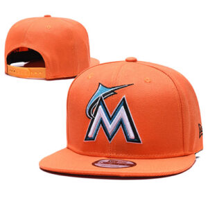 Miami Marlins Orange Snapback Hat