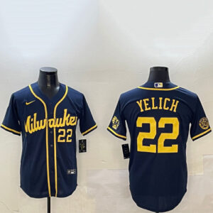 Christian Yelich Navy Jersey