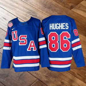 Jack Hughes Team USA Blue Jersey